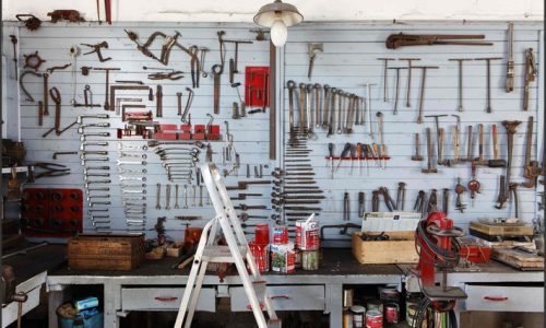 Workspace Wizardry: Organizing with a Pegboard Workbench for Efficiency