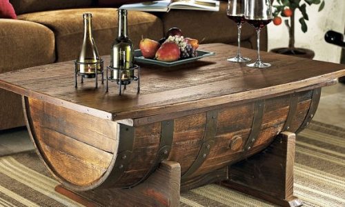 Whiskey Barrel Coffee Table: Rustic and Chic DIY Project
